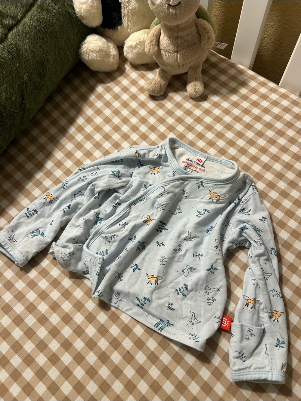 Magnetic Me Light Blue Woodland Animal Wrap Top